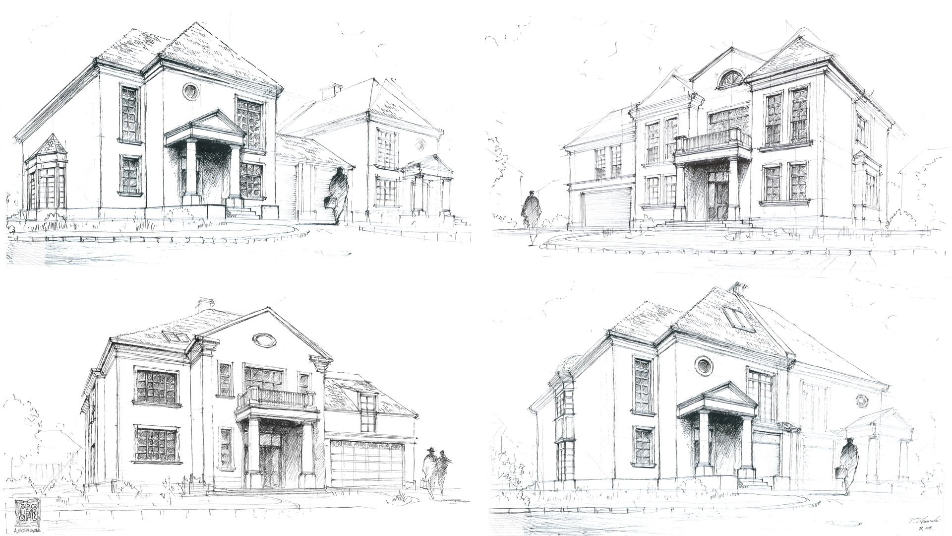 Osiedle Ventana Proart projekt koncepcja dom zespół Westmark Walendów szkic rysunek podrys